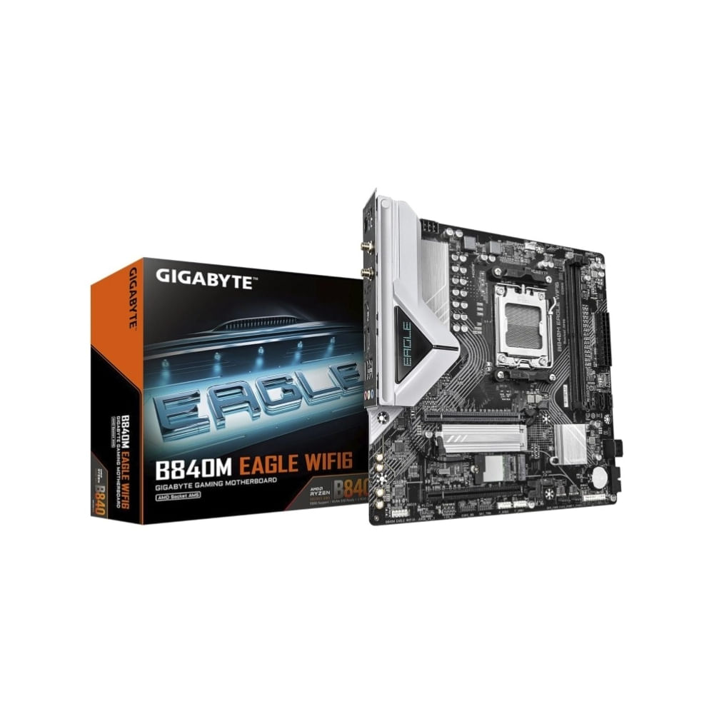 Placa base Gigabyte B840M Eagle ATX DDR5 7200 MHz con tecnología WiFi 6 - Rendimiento superior