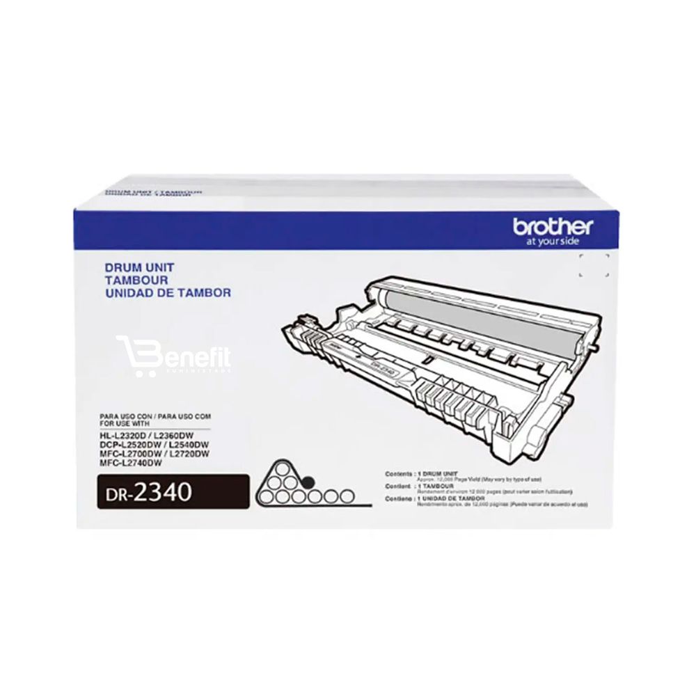 Tambor Brother DR2340 para HLL2360DW, DCPL2540DW y MFCL2700DW - Alta Durabilidad y Rendimiento