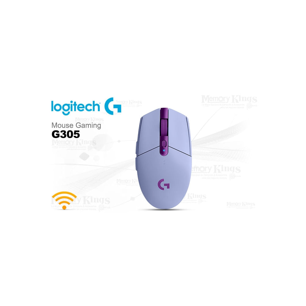 Mouse Gaming Logitech G305 LIGHTSPEED Wireless 12K - Precisión Óptima, Color Púrpura y Conectividad
