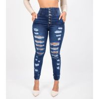 Pantalon Jean Mujer Faja Alta