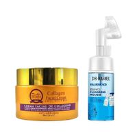 Crema Facial Antiarrugas +Limpiador Facial Ácido Hialurónico