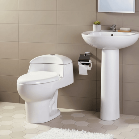 COMBO Orange Artico: Inodoro One Piece + Lavatorio + Pedestal