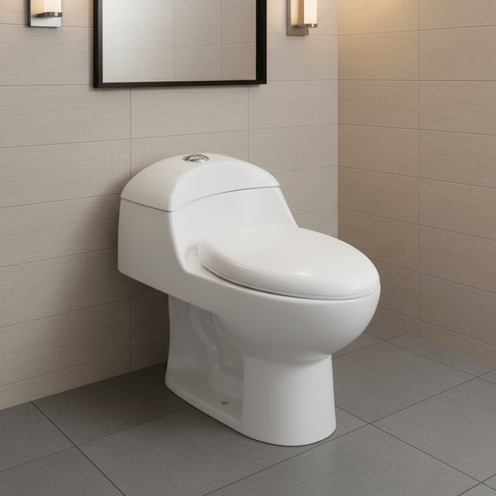 Inodoro One Piece Cerámico Ártico Blanco con Descarga Dual Orange