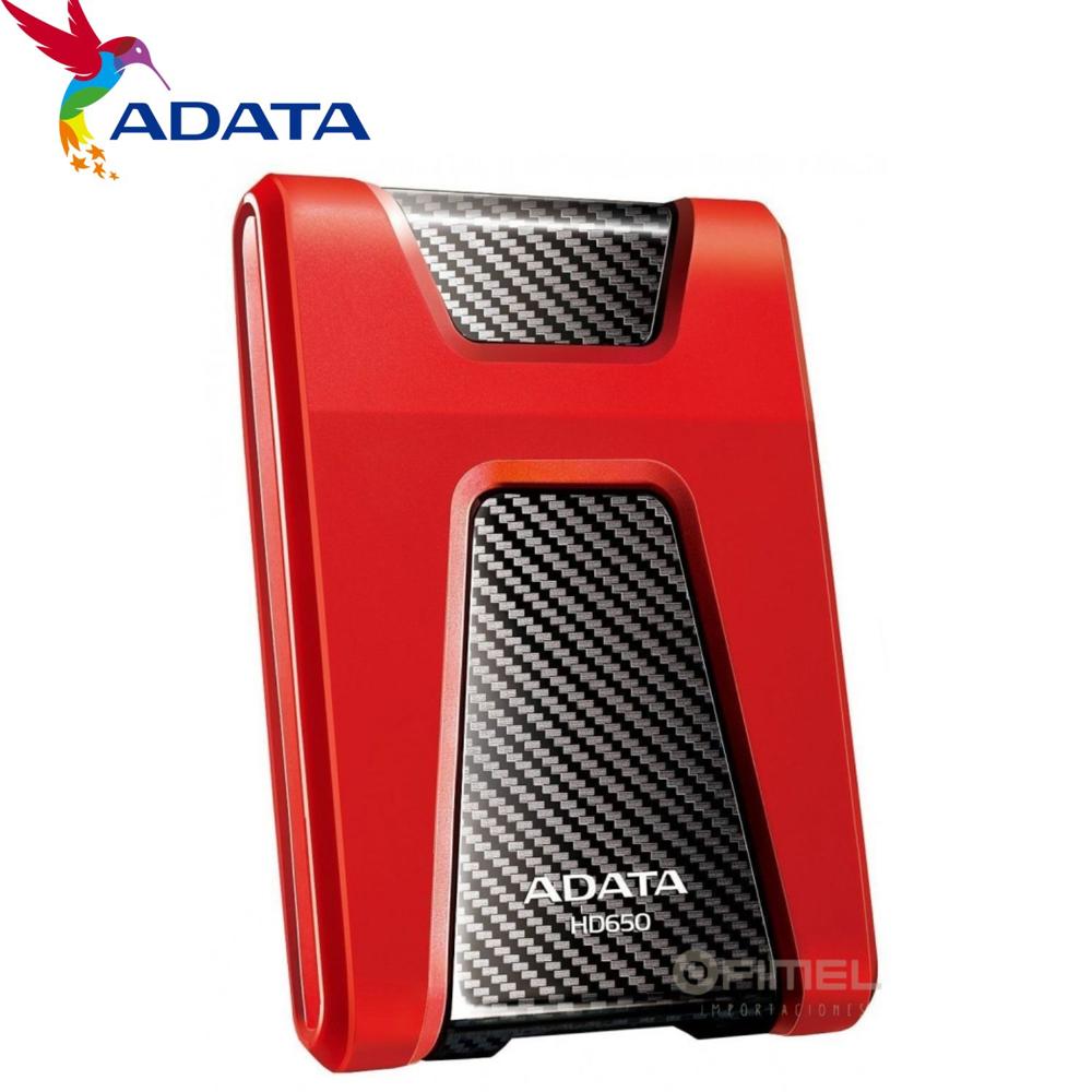 Disco Duro Portátil ADATA HD650 2TB Rojo
