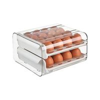 Porta Huevos Organizador Dos Niveles Blanco