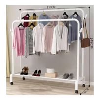 Estante Organizador Ropa Perchero Con Ruedas PB  BLANCO