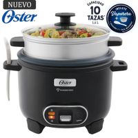 Olla Arrocera Sofrito Vaporera DiamondForce Oster CKSTRC10DFBLK 10 Tz Negro