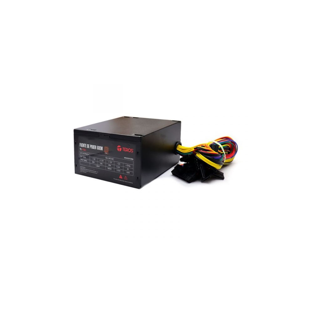 Fuente de poder TEROS color negro atx-250w