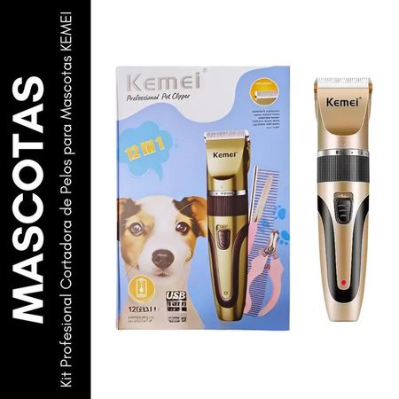 Kit Profesional Cortadora de Pelos para Mascotas KEMEI