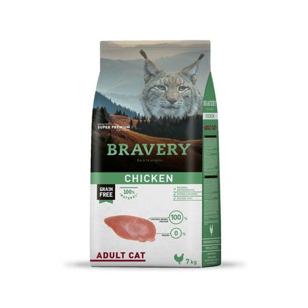 Alimento para Gatos Adultos Bravery Pollo 7 Kg