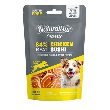 Snack para Perros Naturalistic Classic Chicken Sushi 100gr