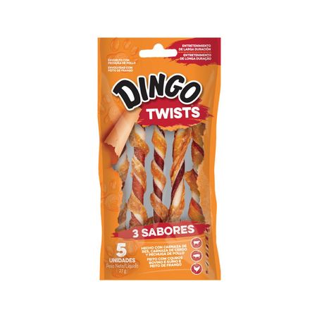 Dingo Twist Snack Golosina para Perros Triple sabor x5 und
