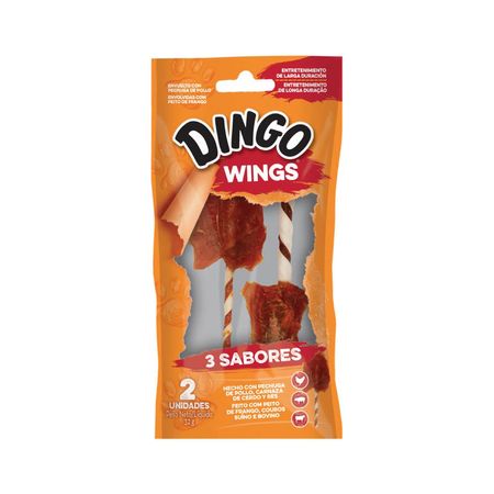 Snack para perros Dingo Triple Flavor Wings Pack x2 und