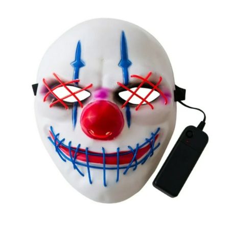 Máscara de Payaso con Luz Led Halloween Fest