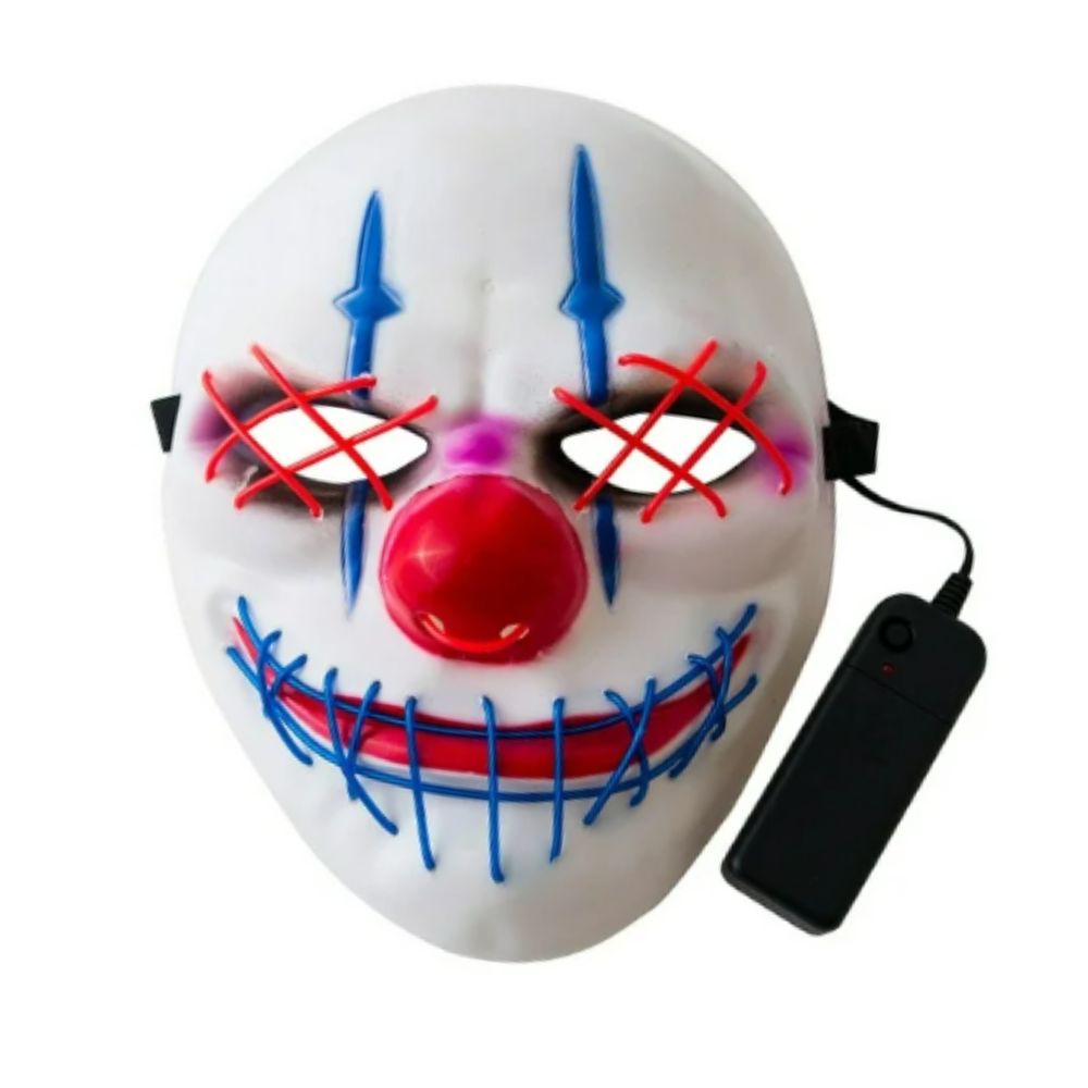 Máscara de Payaso con Luz Led Halloween Fest