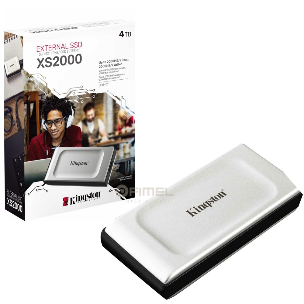 Disco Solido SSD Externo KINGSTON XS2000 4TB Gris Titanio