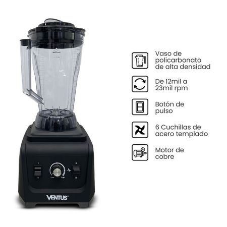 Licuadora Industrial Ventus 4.5L de Acero Inoxidable Modelo VL1380V4,5