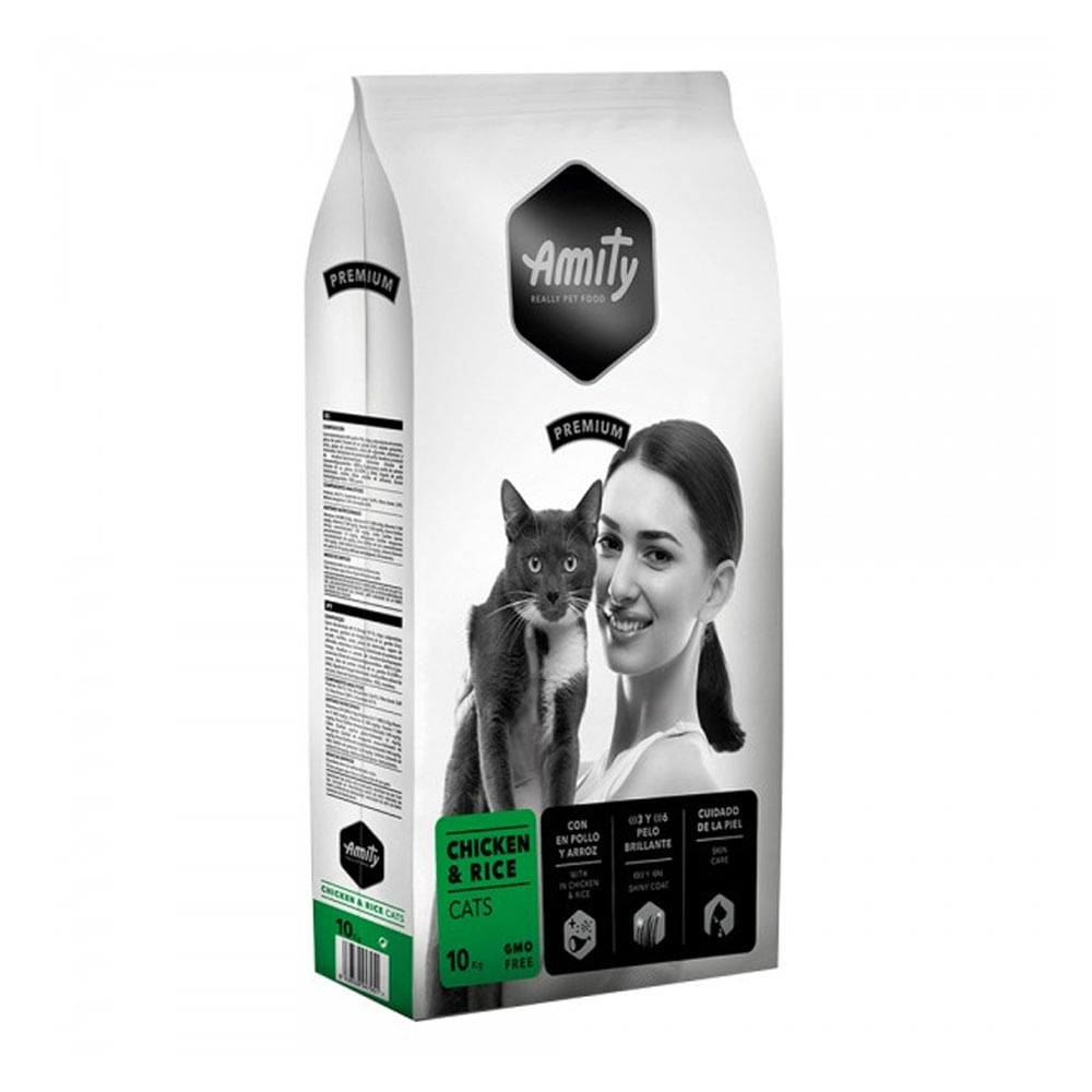 Amity Premium Pollo y Arroz para Gatos 10Kg