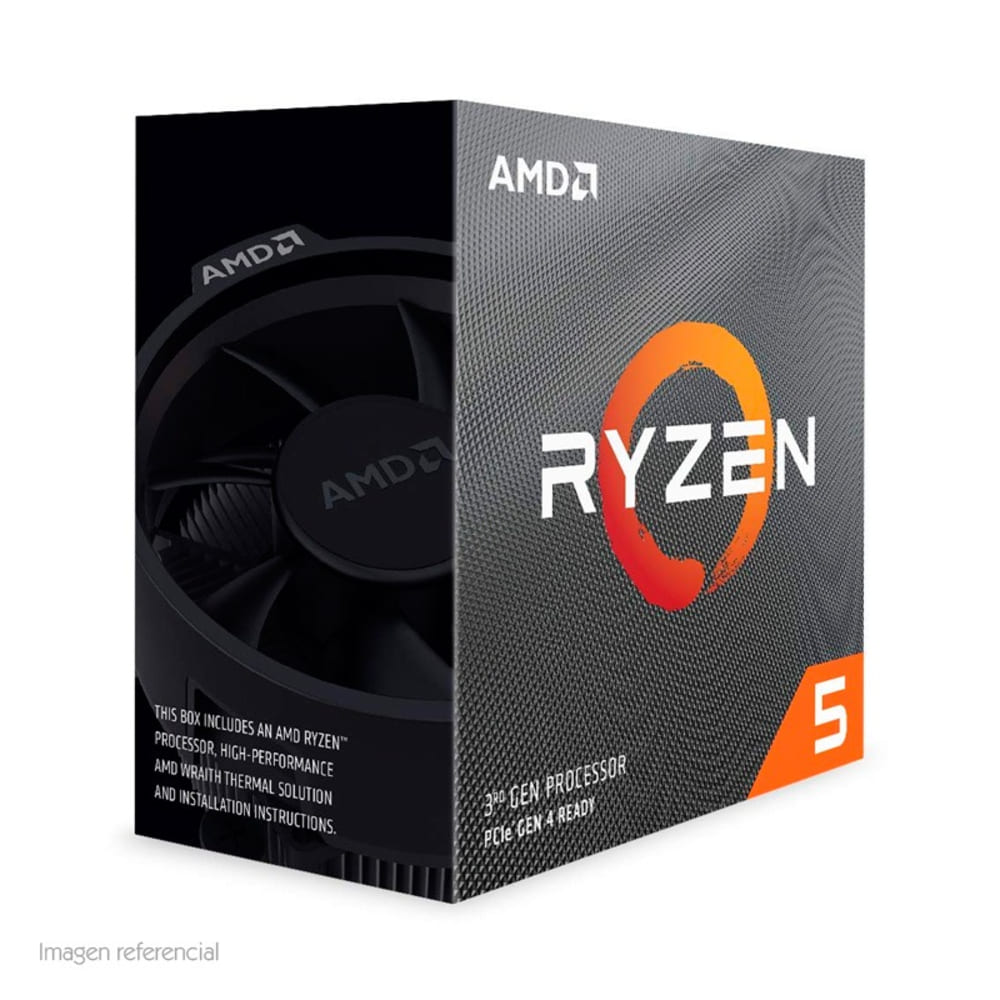 Procesador AMD Ryzen 5 3600, 3.6 / 4.2GHz, 32MB L3 Cache, 6-Cores, AM4, 7nm