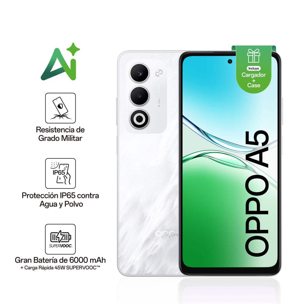 Celular OPPO A5 4+256 Gb 6.67"" Blanco
