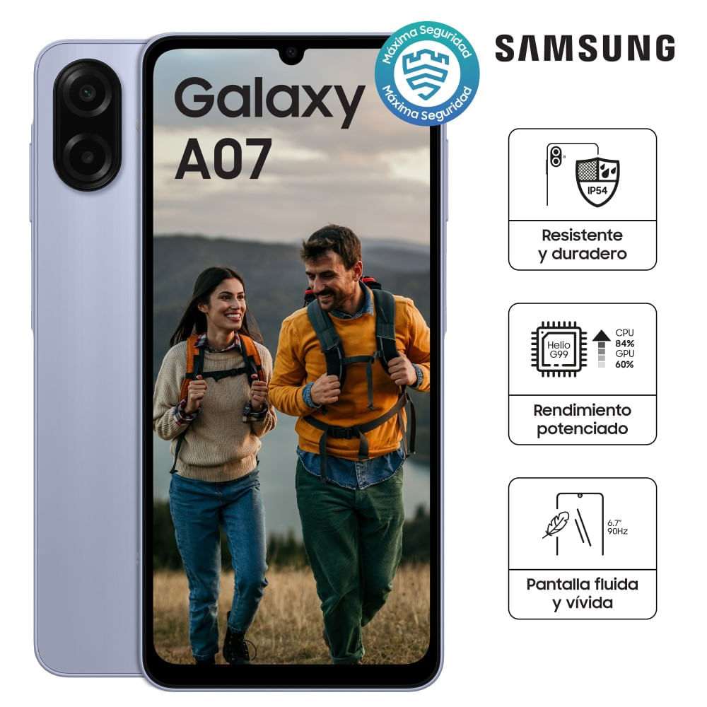 Celular SAMSUNG Galaxy A07 4Gb 64Gb 6.7"" Light Violet