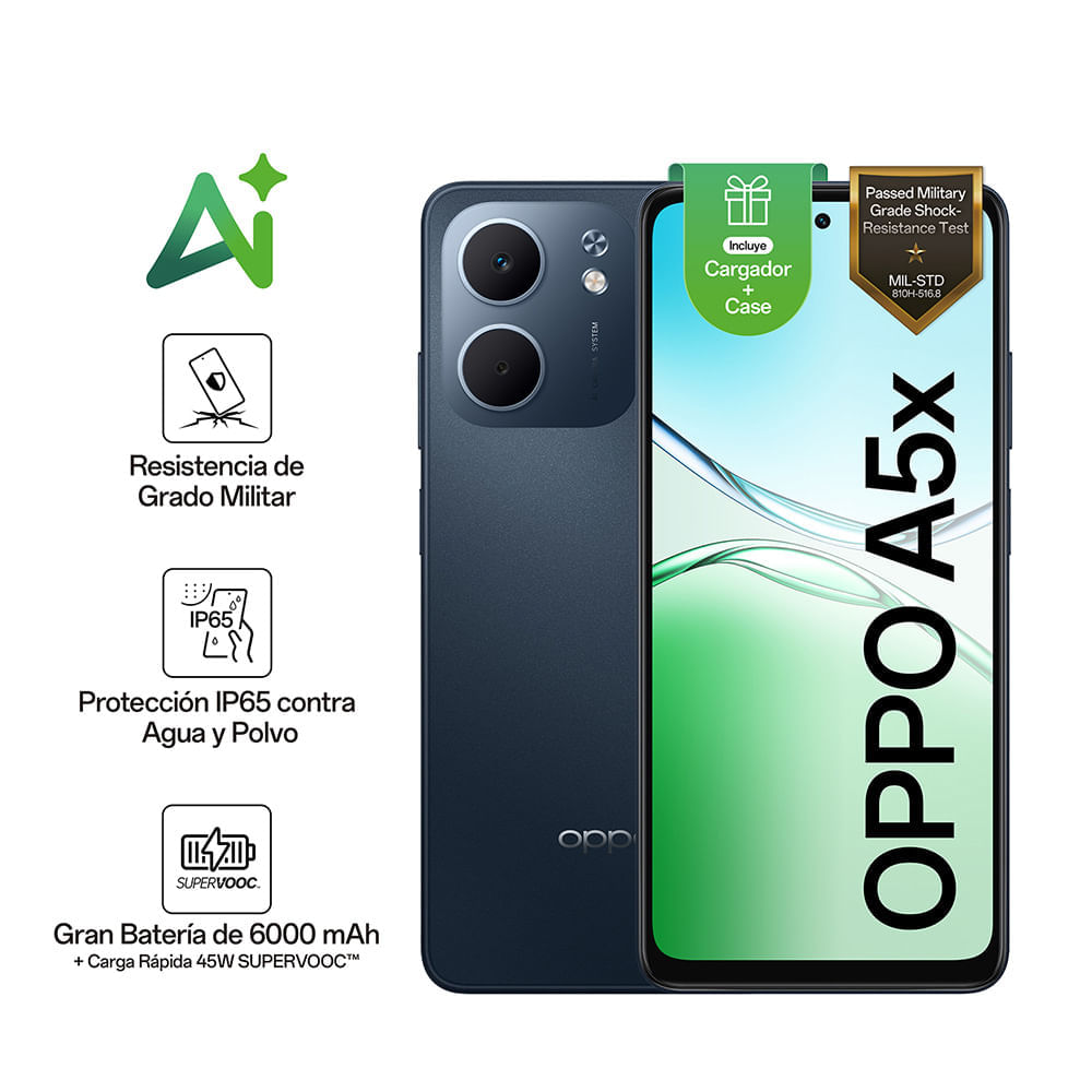 Celular OPPO A5X 4+128 6.67"" Azul