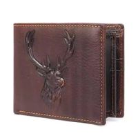 Billetera de Cuero Genuino Marron Alce