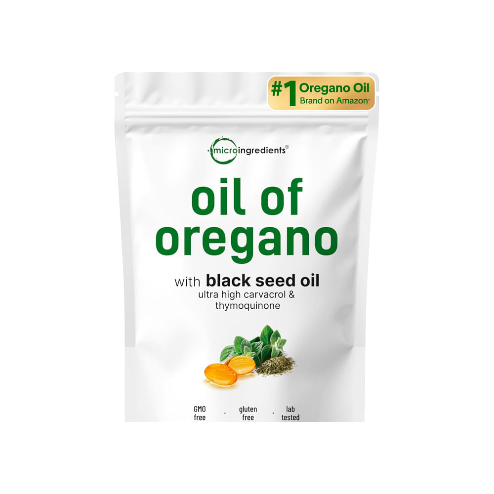 Aceite de orégano Microingredients, 6000 mg 300 capsulas