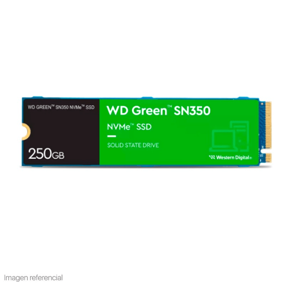 Unidad en estado solido Western Digital Green SN350 NVMe, 250GB M.2 2280