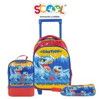 SET MOCHIRUEDAS KIDS EVA 3D JURASSIC 804590 Rojo