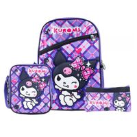 SET MOCHILA DLX OFICIO EVA 3D KUROMI 804814 Morado