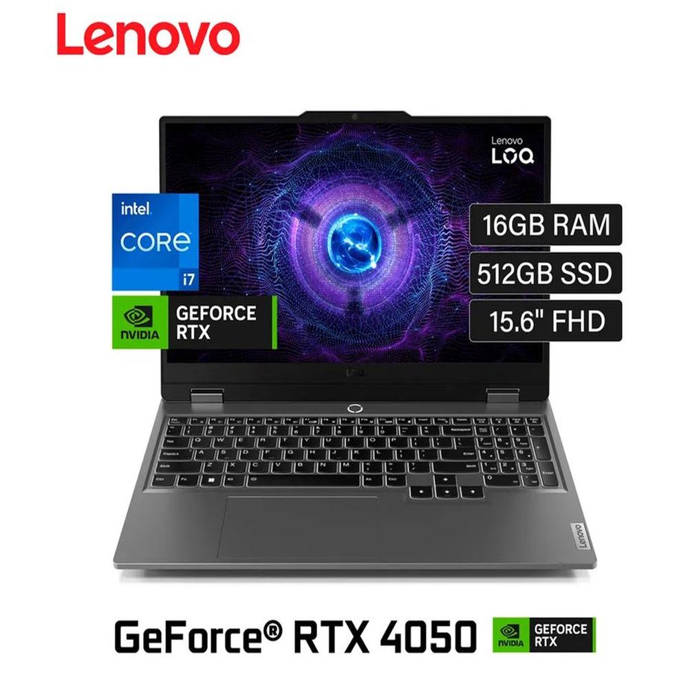 Notebook Lenovo LOQ 15IRX9 156 FHD IPS Core i7-13650HX 2649GHz 16GB DDR5 RAM 512GB M2