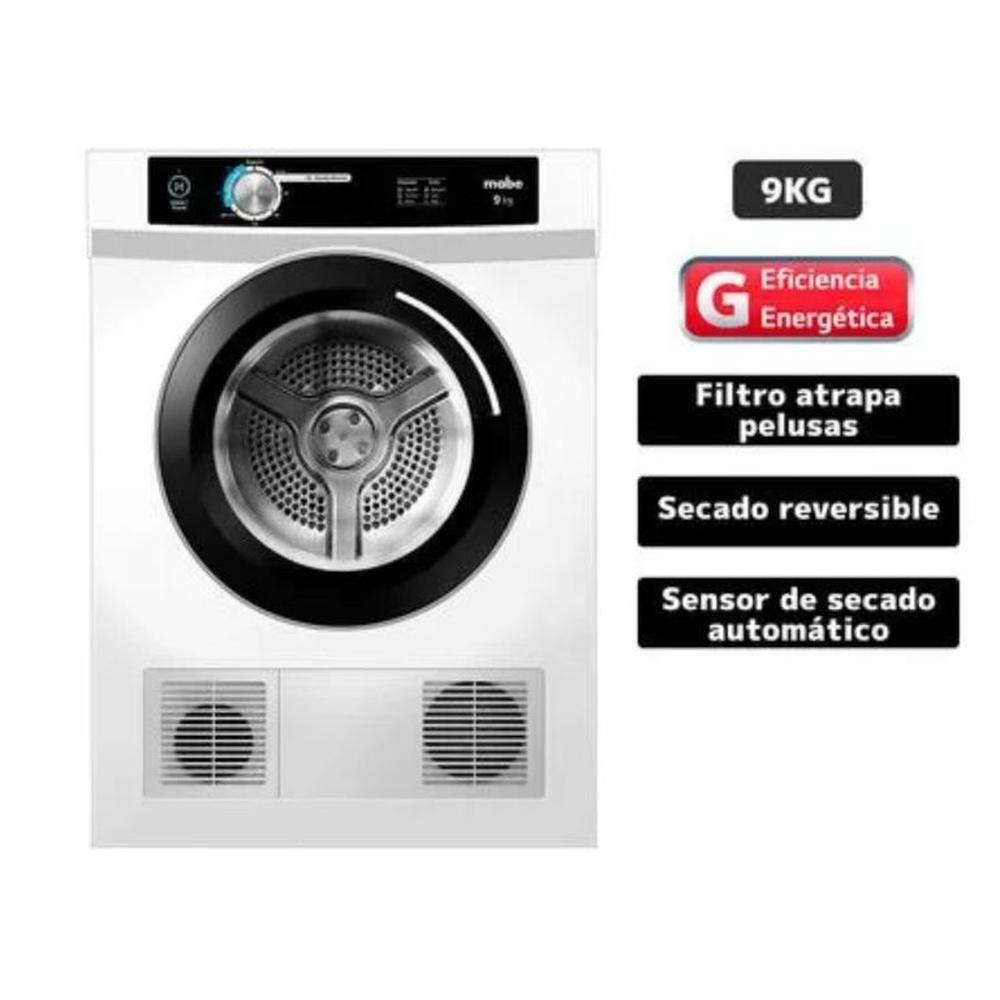 SECADORA DE ROPA MABE SEM090VBBB0 9KG CARGA FRONTAL BLANCO