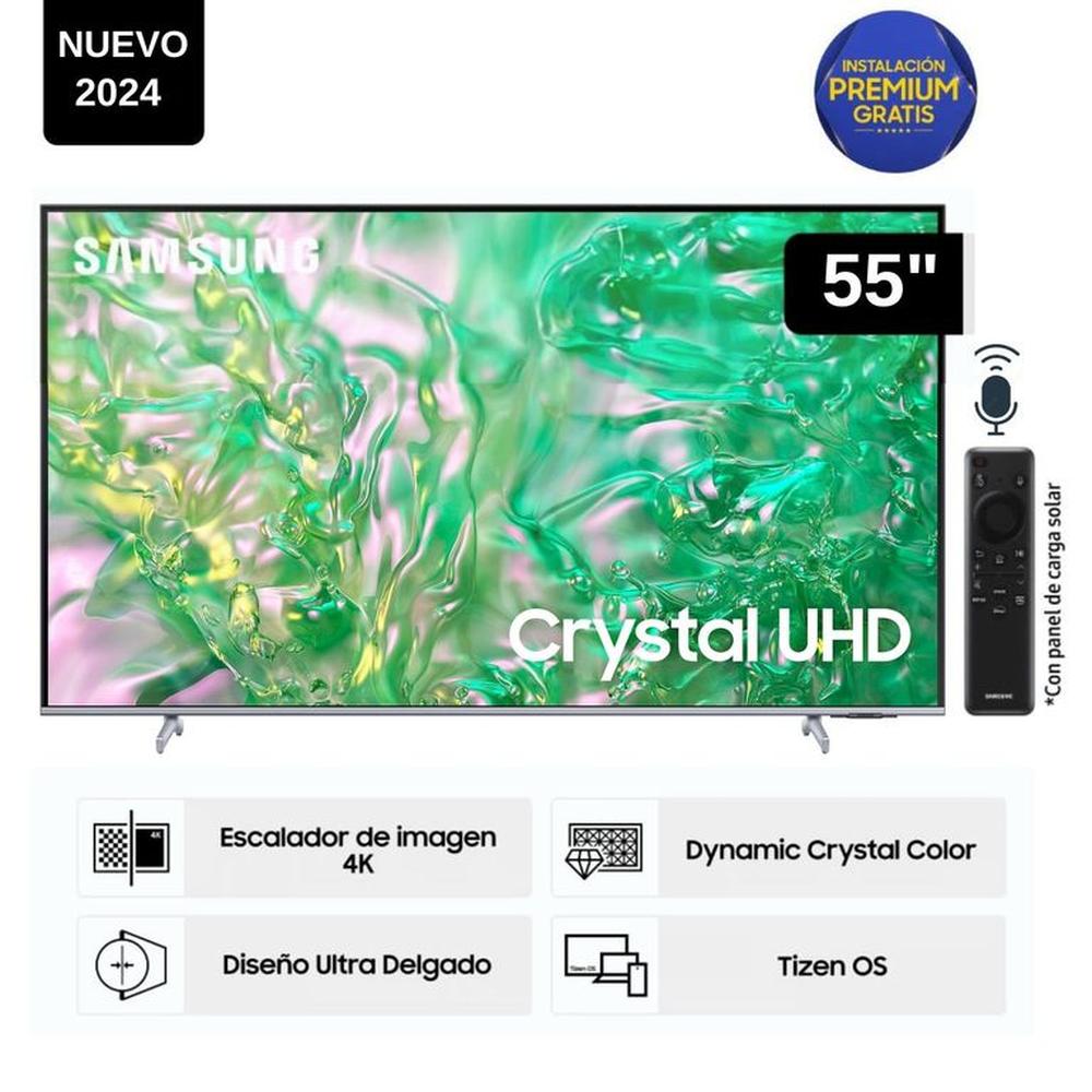 Televisor Samsung LED Smart TV 55 Crystal UHD 4K- UN55DU8200GXPE