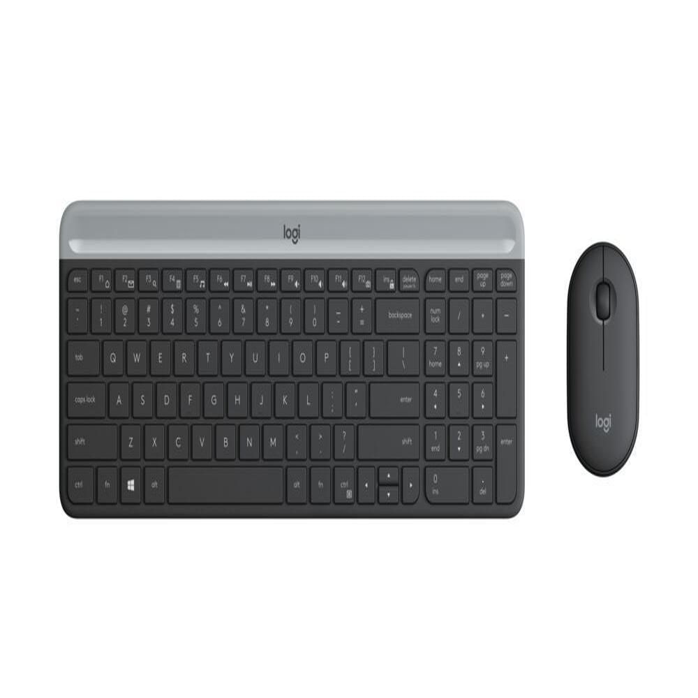 Teclado Con Mouse Inalámbrico Logitech Mk470 Slim Negro