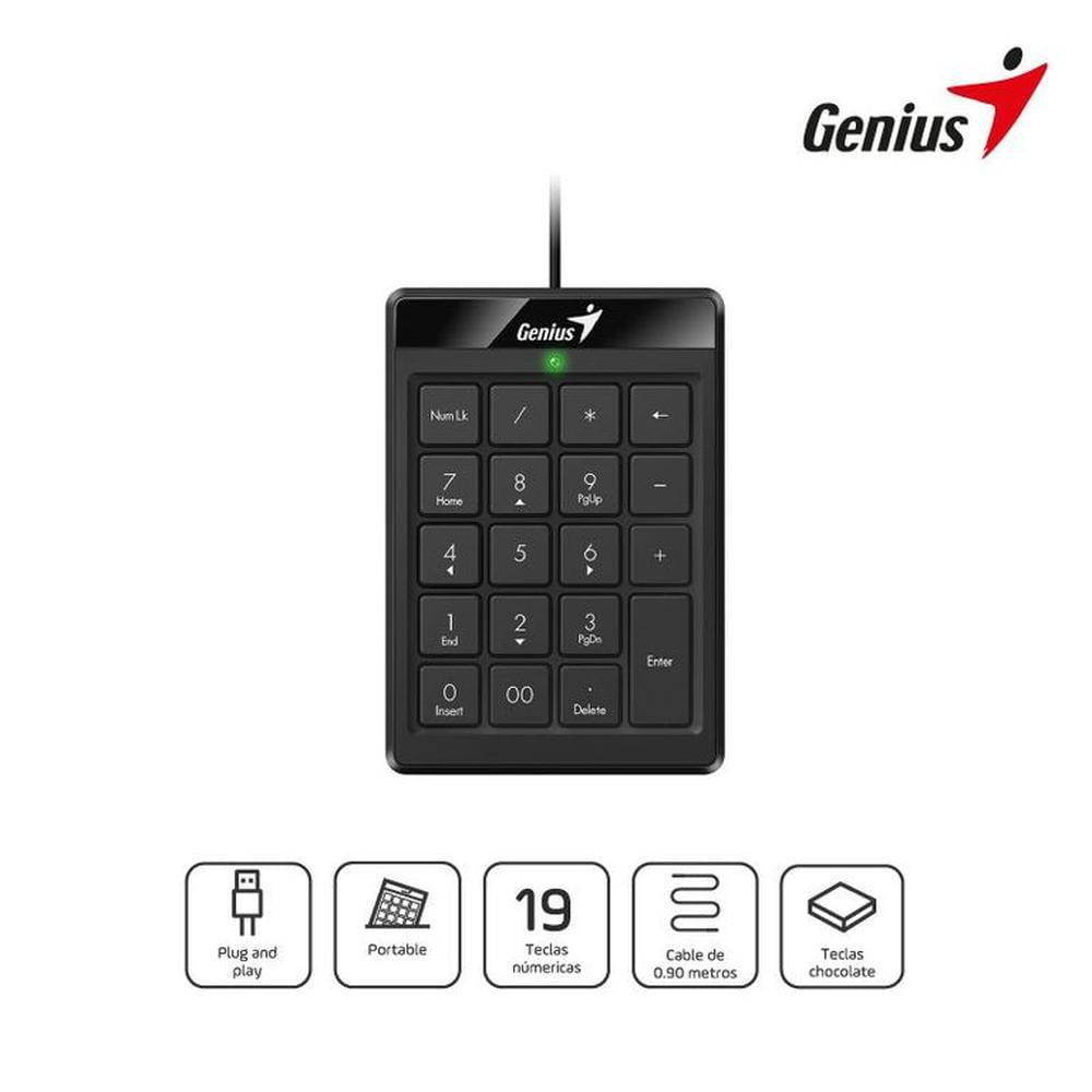 Teclado numérico Genius Numpad 110 USB chocolate keys black