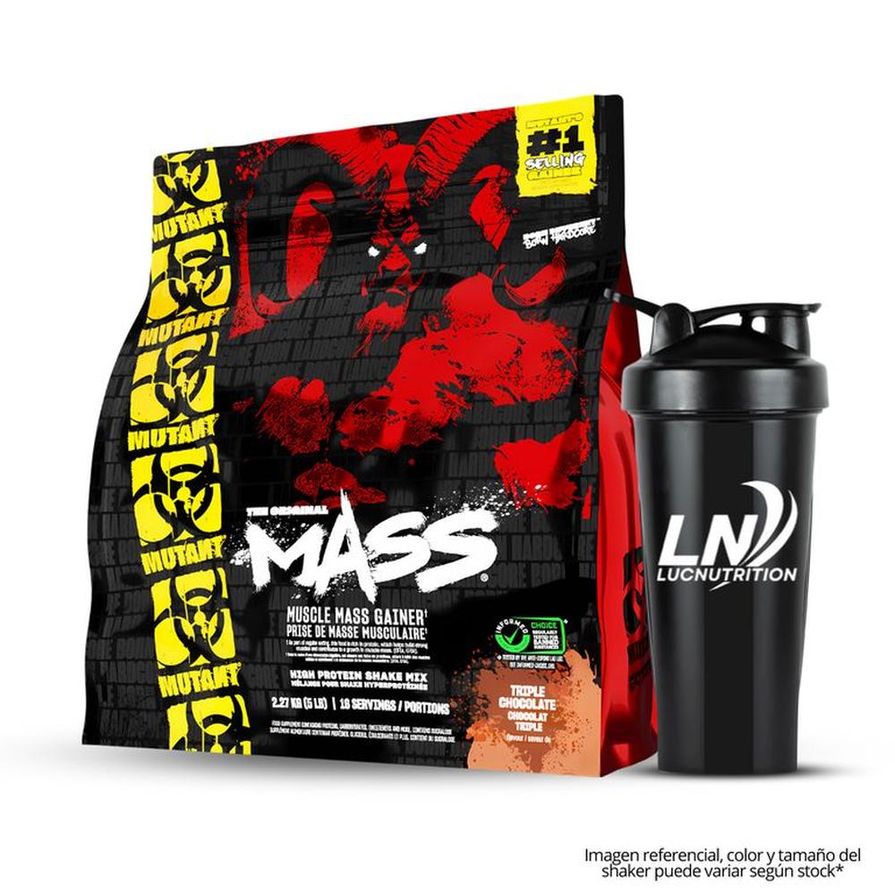 Mutant Mass 5 LB triple chocolate con  Shaker
