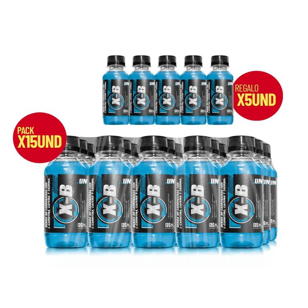 Quemador de Grasa XB BlueBerry 15 botellas de 135 ml + 05 Quemadores de Regalo