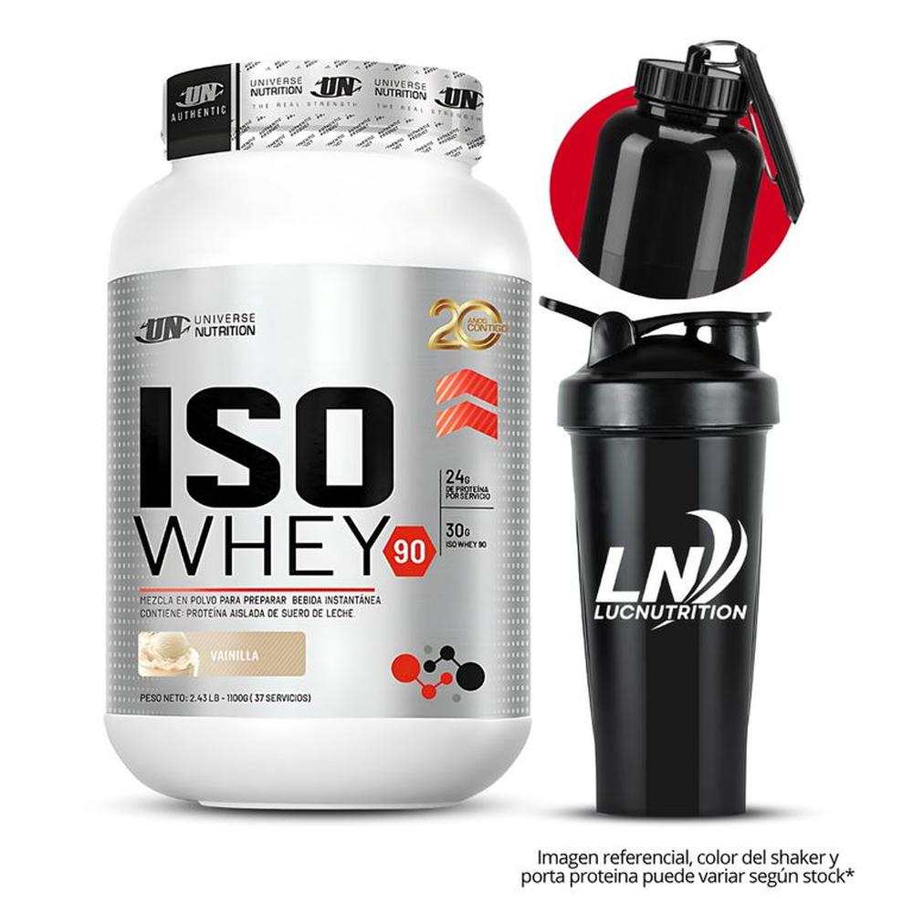 Iso Whey 90 1.1 kg vainilla + Shaker + portaproteina