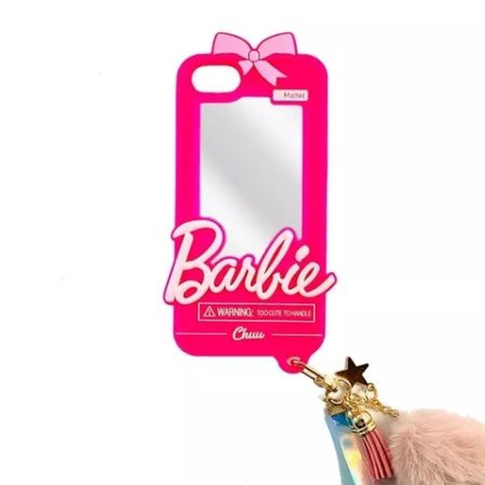 Case espejo c/pompón iPhone 6, 6S, 7 y 8