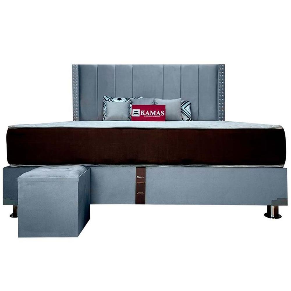 DORMITORIO KAMAS KING SARKI + CABECERA AÉREA LINEAL 4 - PLATA