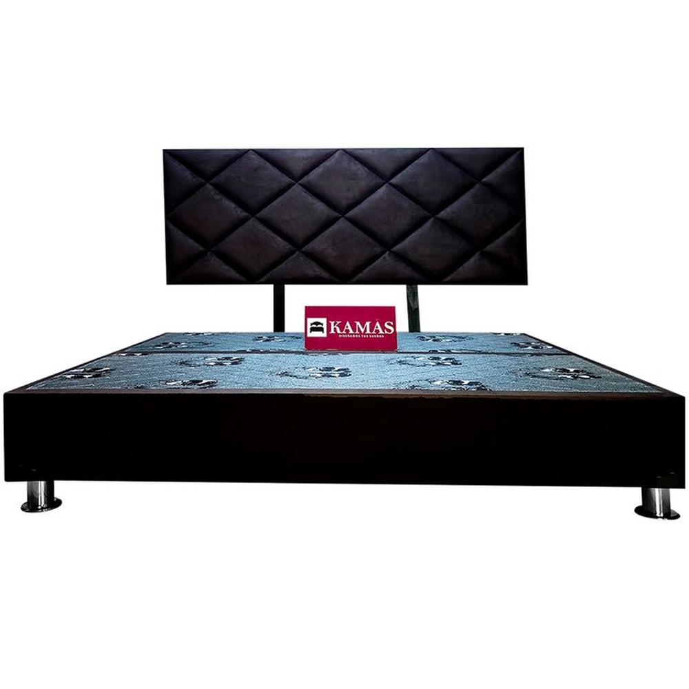 CAMA TARIMA KAMAS KING + CABECERA BLOQUES ROMBO - MORO