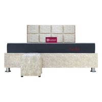 DORMITORIO KAMAS KING SARKI + CABECERA AÉREA VELUTO - BEIGE