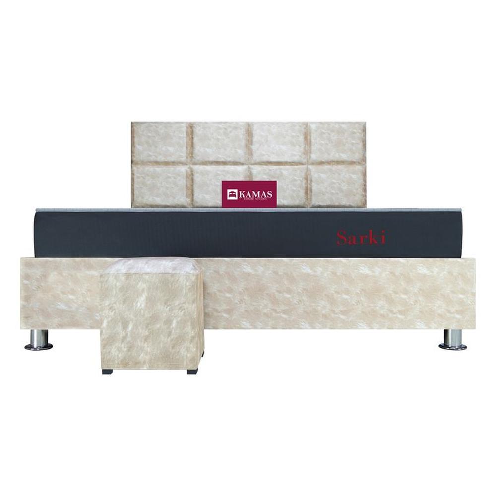 DORMITORIO KAMAS KING SARKI + CABECERA AÉREA VELUTO - BEIGE