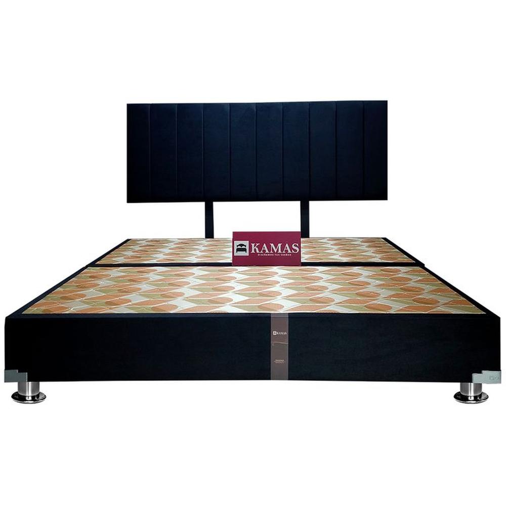 CAMA TARIMA KAMAS KING + CABECERA AÉREA LINEAL 1 - NEGRO