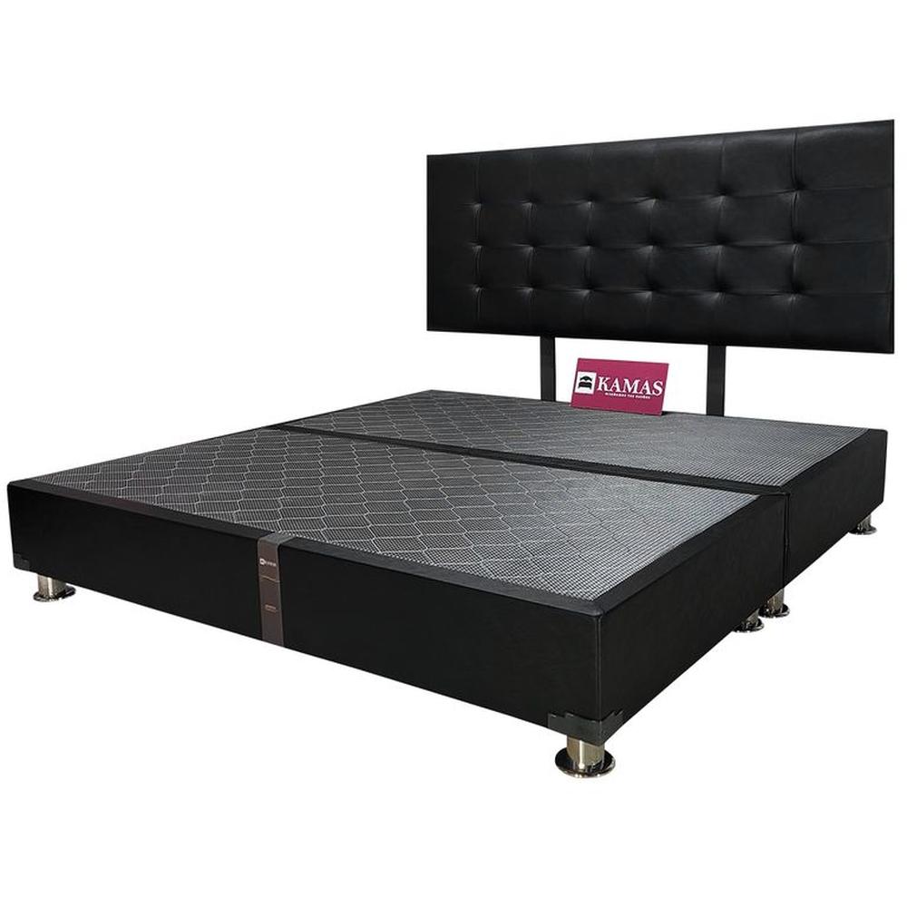 CAMA TARIMA KAMAS KING + CABECERA AÉREA RECTANGULAR 1 - NEGRO