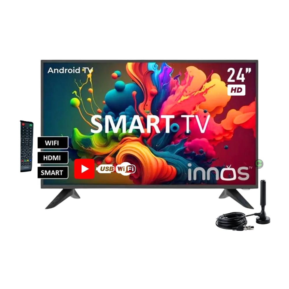 Televisor INNOS 24"" LED HD Smart TV S2402KU con Android 14"" y Antena