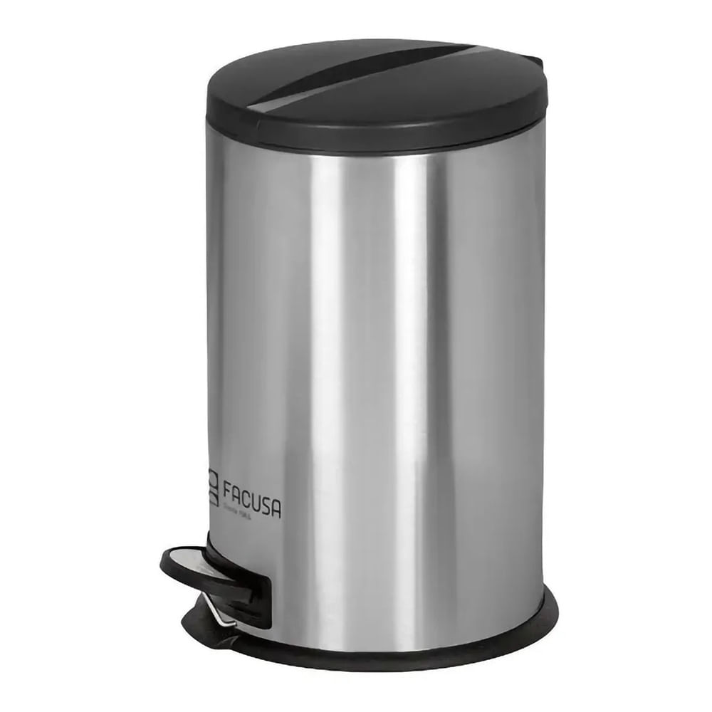 PAPELERA DE ACERO INOXIDABLE DE 5 LTS CON PEDAL BASURA 311863A