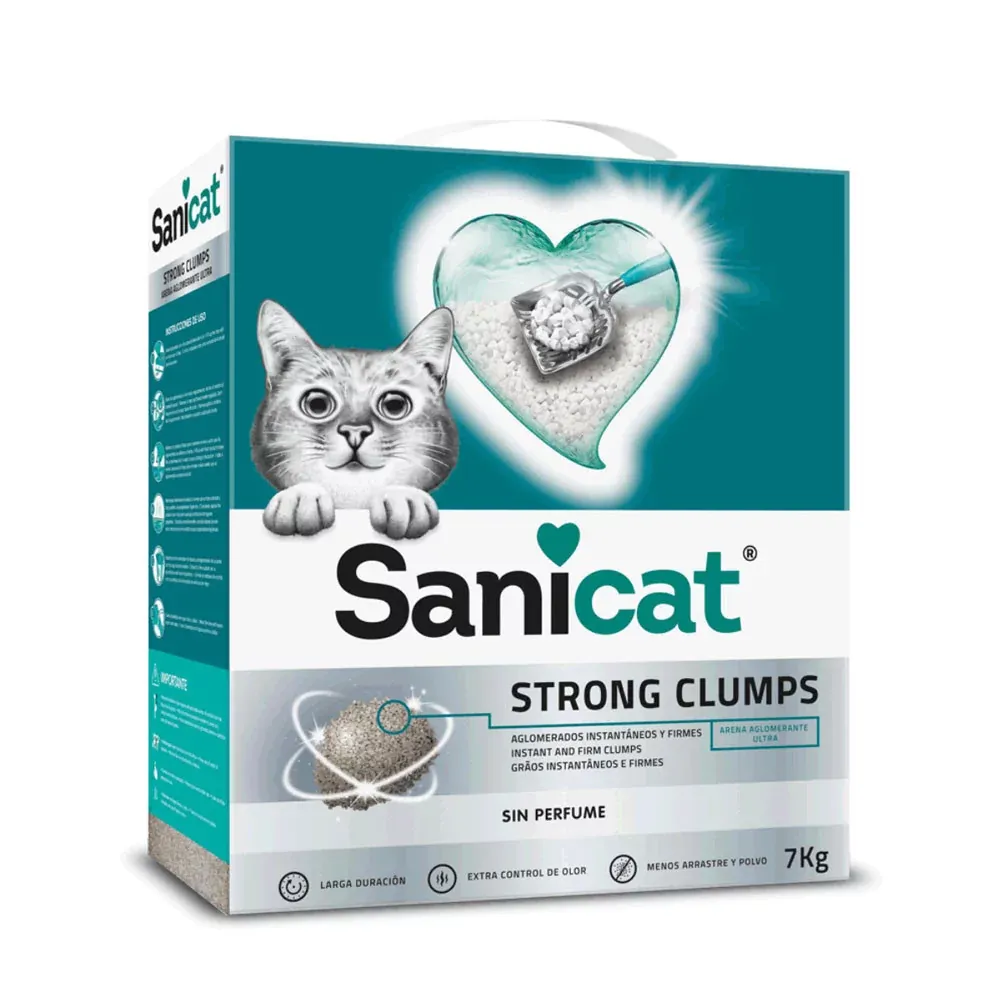 Sanicat Strong Clumps Arena Sanitaria Ultra Aglomerante 7KG