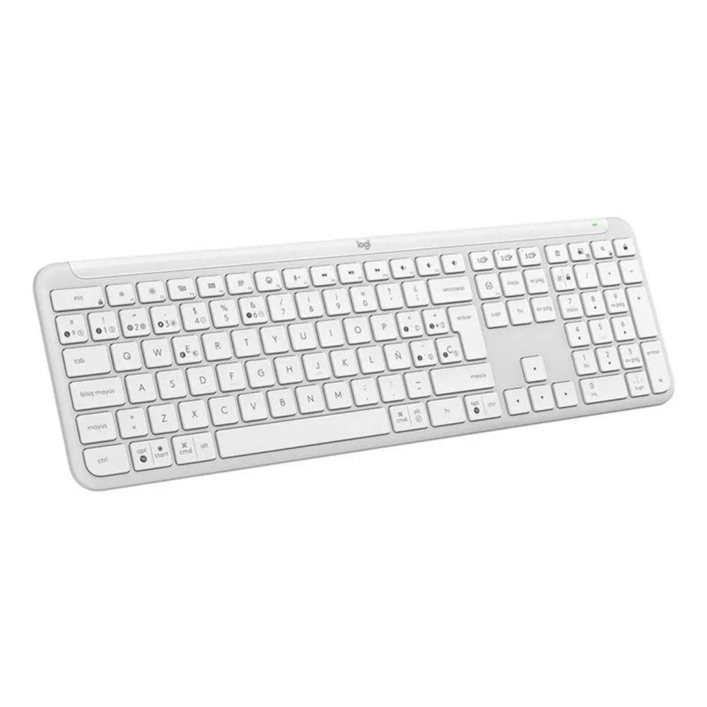 Teclado Logitech K950 Signature Slim Wireless Spa - Blanco